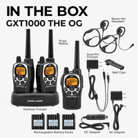MIDLAND GXT1000 GMRS Walkie Talkie 3-Pack