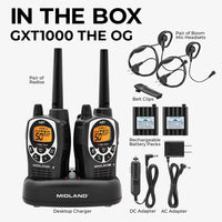 MIDLAND GXT1000 GMRS Walkie Talkie 2-Pack - 2 PACK