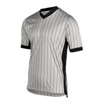 Smitty Men's Grey w/Black Pinstripe Basketball/Wrestling Shirt w/Black Side Panel