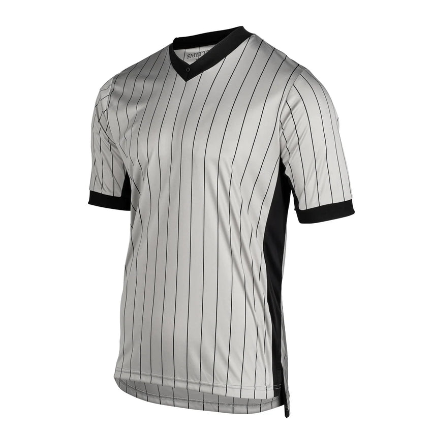 Smitty Men's Grey w/Black Pinstripe Basketball/Wrestling Shirt w/Black Side Panel
