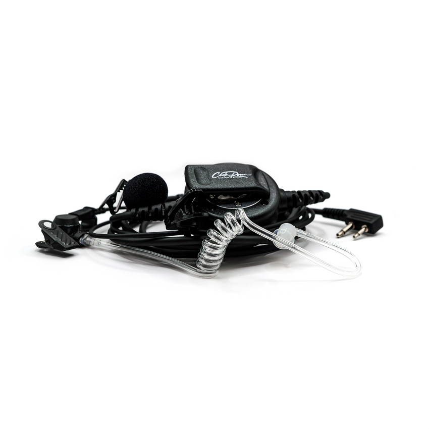 Push to Talk (PTT) Coil Tube Headset for Midland Radios -  v3.0