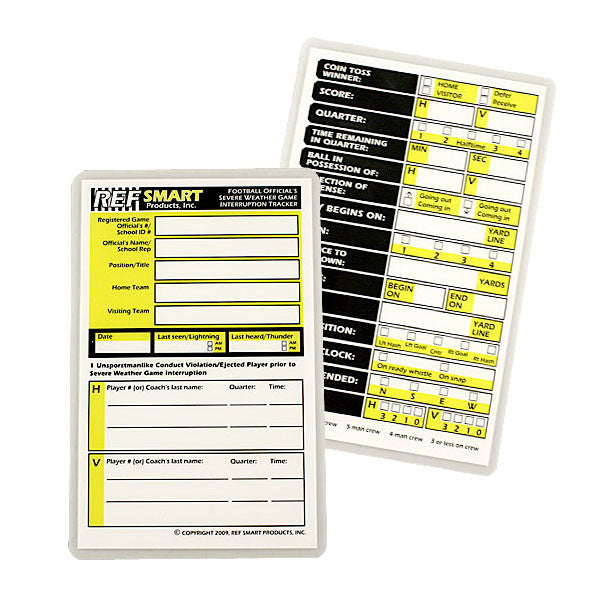 ASF76SR Rewritable Laminated Severe Weather Game Interruption Card by ...