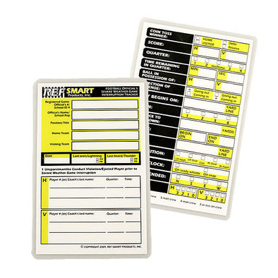 ASF76SR Rewritable Laminated Severe Weather Game Interruption Card by Refsmart