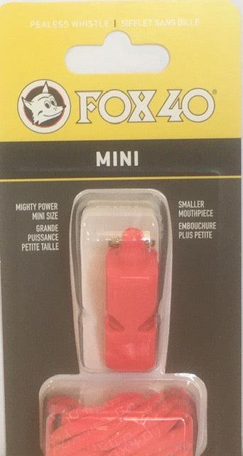 ASMFOXPCombo Fox40 Pink Mini-Whistle and Breakaway Lanyard Combination